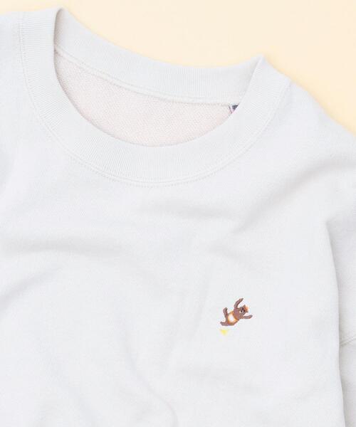 coen（コーエン）の「【WEB限定カラー】USAコットンオーガニックコットンミックス裏毛コーエンベア刺繍スウェット#（スウェット・レディース・ベージュ/ナチュラル/ブラック/ターコイズブルー・FREE）」の21枚目の写真