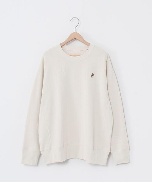 coen（コーエン）の「【WEB限定カラー】USAコットンオーガニックコットンミックス裏毛コーエンベア刺繍スウェット#（スウェット・レディース・ベージュ/ナチュラル/ブラック/ターコイズブルー・FREE）」の14枚目の写真