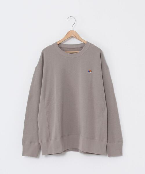 coen（コーエン）の「【WEB限定カラー】USAコットンオーガニックコットンミックス裏毛コーエンベア刺繍スウェット#（スウェット・レディース・ベージュ/ナチュラル/ブラック/ターコイズブルー・FREE）」の16枚目の写真