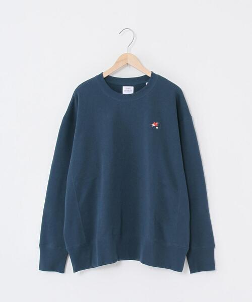 coen（コーエン）の「【WEB限定カラー】USAコットンオーガニックコットンミックス裏毛コーエンベア刺繍スウェット#（スウェット・レディース・ベージュ/ナチュラル/ブラック/ターコイズブルー・FREE）」の9枚目の写真