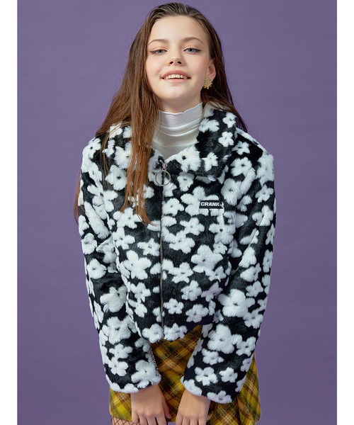 CRANK（クランク）の「『CRANK/クランク』FLOWER CROP FUR JACKET