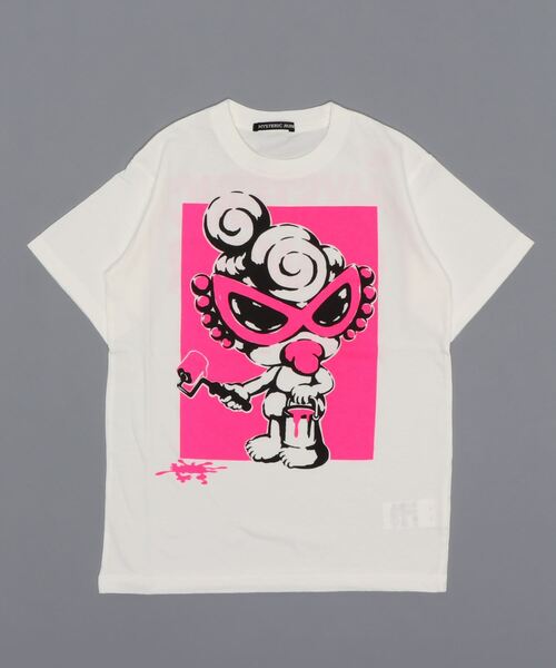 Mini ヒステリックミニ のファッション Hysteric Mini蛍光ポリエステルt半袖tシャツ Tシャツ カットソー Hysteric トップス Tシャツ カットソー Graffiti