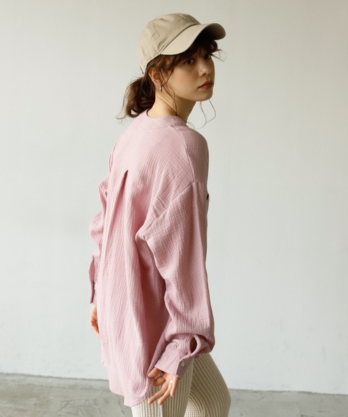 キーネックダブルガーゼシャツ（シャツ/ブラウス）｜Auntie Rosa