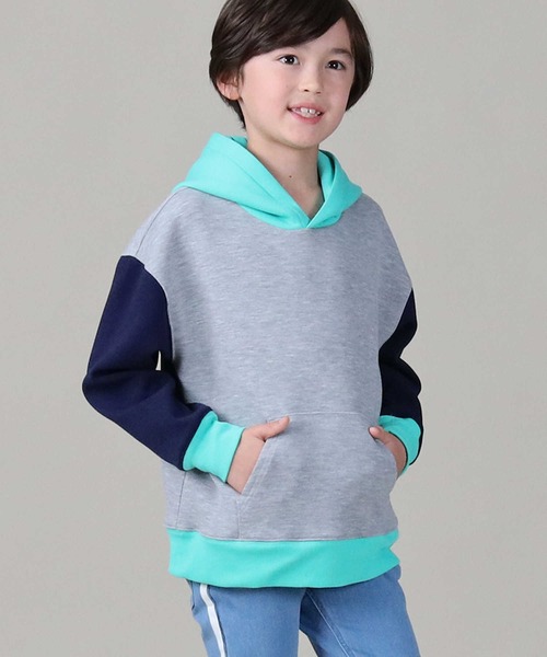 Champion（チャンピオン）の「【Champion】クレイジー切り替えパーカー（パーカー・キッズ・パープル/グリーン・120/140/130/105）」の7枚目の写真