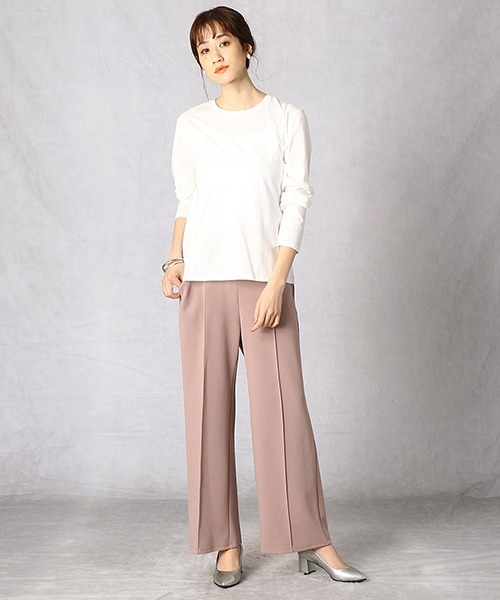 Comme　Ca　Mature（コムサマチュア）の「長袖　ロゴTシャツ（Tシャツ/カットソー・レディース・カーキ/ホワイト・MEDIUM/LARGE）」の10枚目の写真