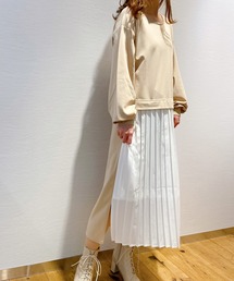 MIIA | 【ZOZO限定】プリーツ切替2WAYワンピース(ワンピース)