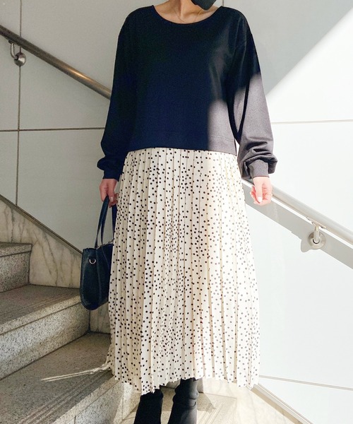 MIIA（ミーア）の「【ZOZO限定】プリーツ切替2ＷＡＹワンピース（ワンピース・レディース・ブラック/ベージュ/モカ・FREE）」の8枚目の写真