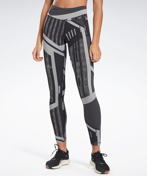 Reebok(リーボック)の「Lux レギンス / Lux Leggings(レギンス/スパッツ・レディース・ブラック・MEDIUM/X-LARGE/SMALL/LARGE/X-SMALL/XX-LARGE)」の1枚目の写真