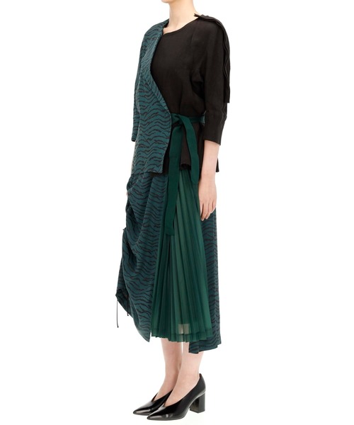 TOGA PULLA（トーガ　プルラ）の「TOGA PULLA  ジャガードブラウス（シャツ/ブラウス・レディース・ダークグリーン・38）」の5枚目の写真