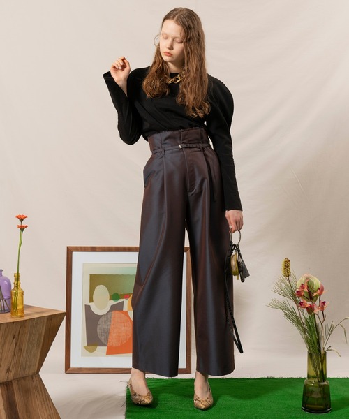 シャンブレーハイウエストパンツ【MAISON SPECIAL/メゾンスペシャル】 MAISON SPECIAL（メゾンスペシャル）の「シャンブレーハイ