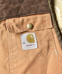 USA製 80s carhartt ダックハンティングベスト M ロゴ オレンジ 1992611197.jpg?1691335579