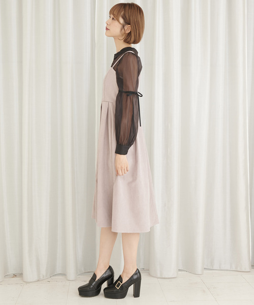 TITTY&CO.（ティティーアンドコー）の「スイッチングフレアワンピース  