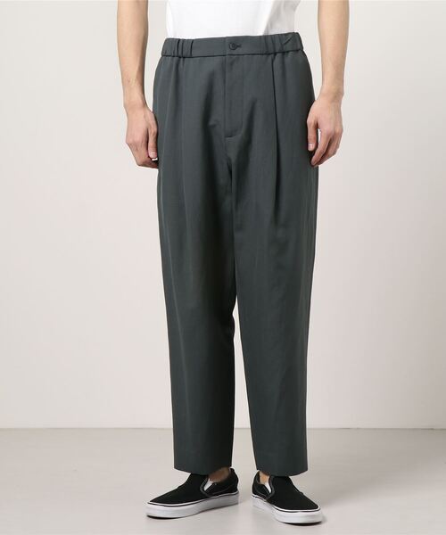 ATONのBASIC PANTS エイトン　ベーシックパンツ　黒　04 ATON(エイトン) 22AWWOOL CARAMEL PIQUET TAPERED EASY PANTS