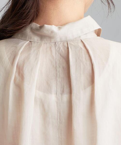 green label relaxing（グリーンレーベルリラクシング）の「FFC ラミー/CEL シアー シャツ（シャツ/ブラウス・レディース・ピンク/ナチュラル/ブラック・FREE）」の8枚目の写真