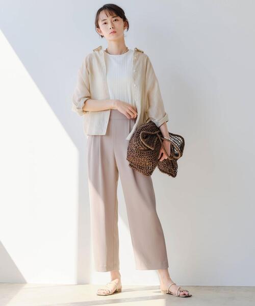 green label relaxing（グリーンレーベルリラクシング）の「FFC ラミー/CEL シアー シャツ（シャツ/ブラウス・レディース・ピンク/ナチュラル/ブラック・FREE）」の12枚目の写真