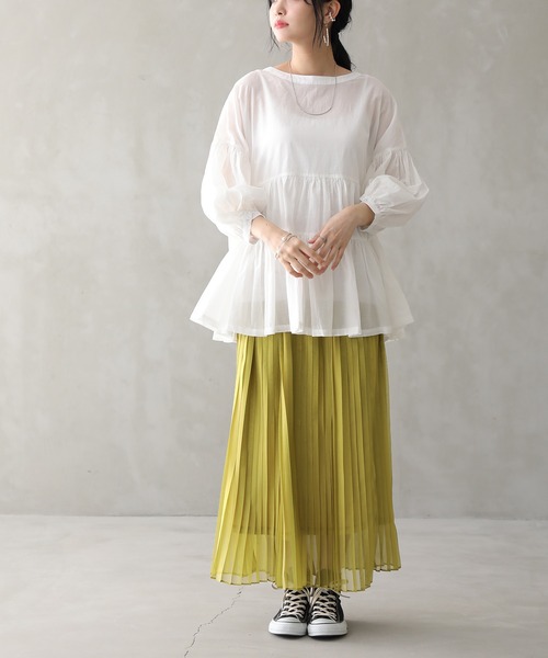 osharewalker（オシャレウォーカー）の「【廃盤】『前後2wayティアードブラウス』（シャツ/ブラウス・レディース・パープル/ブラック/オフホワイト/ピンク・FREE）」の6枚目の写真