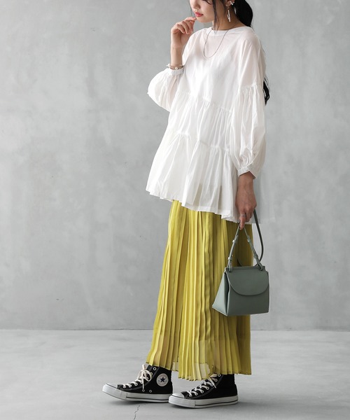 osharewalker（オシャレウォーカー）の「【廃盤】『前後2wayティアードブラウス』（シャツ/ブラウス・レディース・パープル/ブラック/オフホワイト/ピンク・FREE）」の7枚目の写真