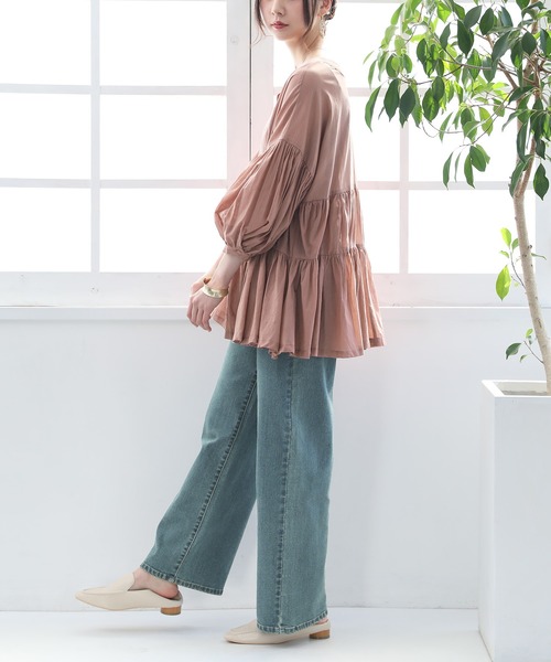 osharewalker（オシャレウォーカー）の「【廃盤】『前後2wayティアードブラウス』（シャツ/ブラウス・レディース・パープル/ブラック/オフホワイト/ピンク・FREE）」の14枚目の写真