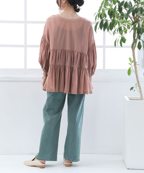 osharewalker（オシャレウォーカー）の「【廃盤】『前後2wayティアードブラウス』（シャツ/ブラウス・レディース・パープル/ブラック/オフホワイト/ピンク・FREE）」の15枚目の写真