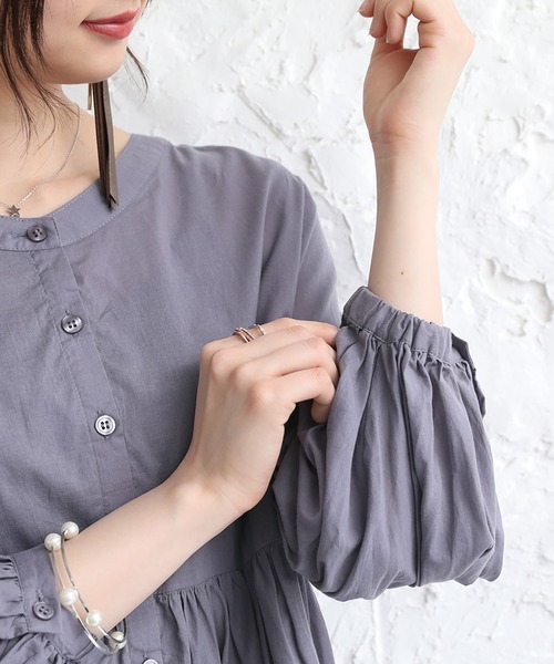 osharewalker（オシャレウォーカー）の「【廃盤】『前後2wayティアードブラウス』（シャツ/ブラウス・レディース・パープル/ブラック/オフホワイト/ピンク・FREE）」の16枚目の写真