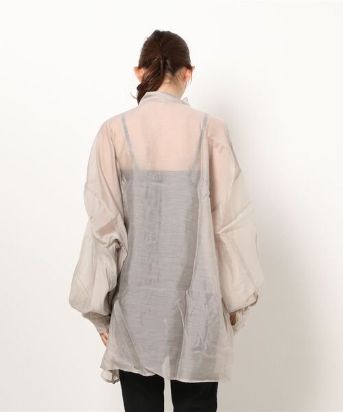 179/WG（イチナナキュウダブルジー）の「切り替えビッグシャツ（シャツ/ブラウス・レディース・ライトグレー/ブラウン/カーキ・MEDIUM）」の21枚目の写真
