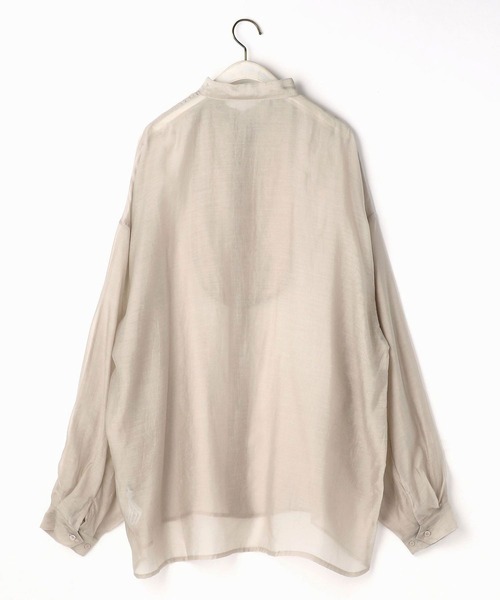 179/WG（イチナナキュウダブルジー）の「切り替えビッグシャツ（シャツ/ブラウス・レディース・ライトグレー/ブラウン/カーキ・MEDIUM）」の17枚目の写真