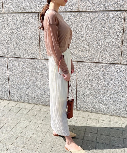 StyleSea（スタイルシー）の「シアートップス（Tシャツ/カットソー・レディース・ブラック/ベージュ/モカ・FREE）」の15枚目の写真