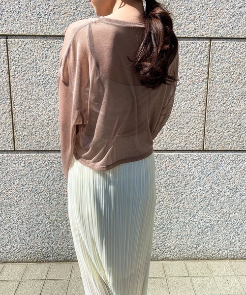 StyleSea（スタイルシー）の「シアートップス（Tシャツ/カットソー・レディース・ブラック/ベージュ/モカ・FREE）」の17枚目の写真