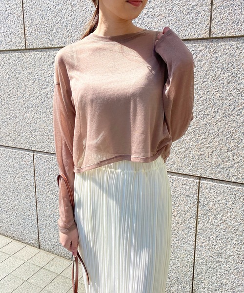 StyleSea（スタイルシー）の「シアートップス（Tシャツ/カットソー・レディース・ブラック/ベージュ/モカ・FREE）」の18枚目の写真