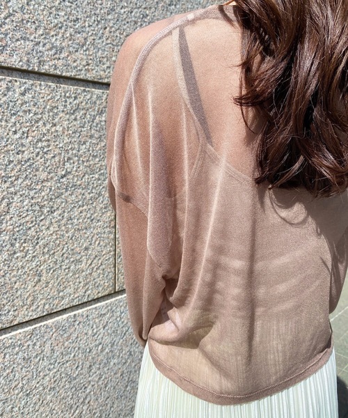 StyleSea（スタイルシー）の「シアートップス（Tシャツ/カットソー・レディース・ブラック/ベージュ/モカ・FREE）」の22枚目の写真