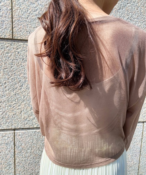 StyleSea（スタイルシー）の「シアートップス（Tシャツ/カットソー・レディース・ブラック/ベージュ/モカ・FREE）」の21枚目の写真