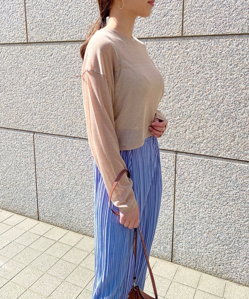 StyleSea（スタイルシー）の「シアートップス（Tシャツ/カットソー・レディース・ブラック/ベージュ/モカ・FREE）」の11枚目の写真