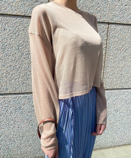 StyleSea（スタイルシー）の「シアートップス（Tシャツ/カットソー・レディース・ブラック/ベージュ/モカ・FREE）」の13枚目の写真