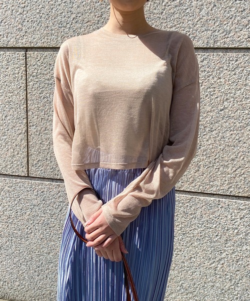 StyleSea（スタイルシー）の「シアートップス（Tシャツ/カットソー・レディース・ブラック/ベージュ/モカ・FREE）」の12枚目の写真