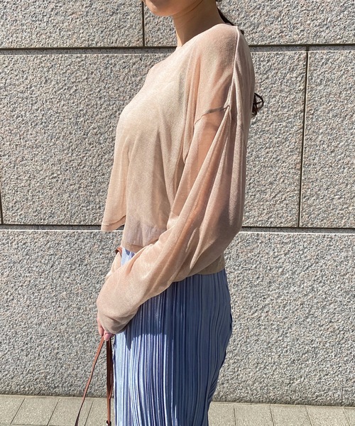 StyleSea（スタイルシー）の「シアートップス（Tシャツ/カットソー・レディース・ブラック/ベージュ/モカ・FREE）」の6枚目の写真