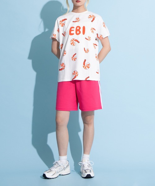 フード総柄Tシャツ(EBI)（Tシャツ/カットソー）｜PUNYUS（プニュズ