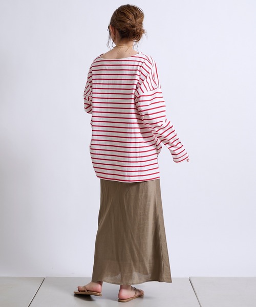 DouDou(ドゥドゥ)の「テンセル麻スカート(スカート・レディース・ブラック/カーキ・FREE)」の18枚目の写真