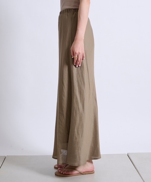 DouDou(ドゥドゥ)の「テンセル麻スカート(スカート・レディース・ブラック/カーキ・FREE)」の8枚目の写真