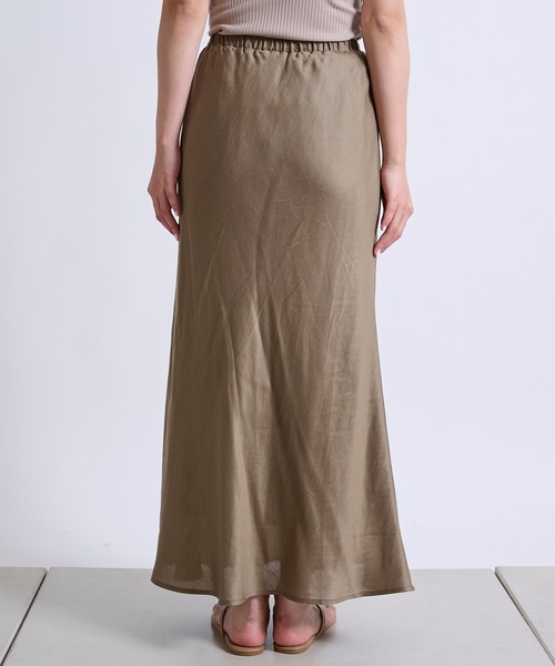 DouDou(ドゥドゥ)の「テンセル麻スカート(スカート・レディース・ブラック/カーキ・FREE)」の16枚目の写真
