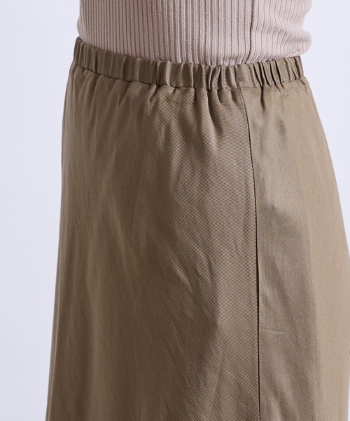 DouDou(ドゥドゥ)の「テンセル麻スカート(スカート・レディース・ブラック/カーキ・FREE)」の13枚目の写真