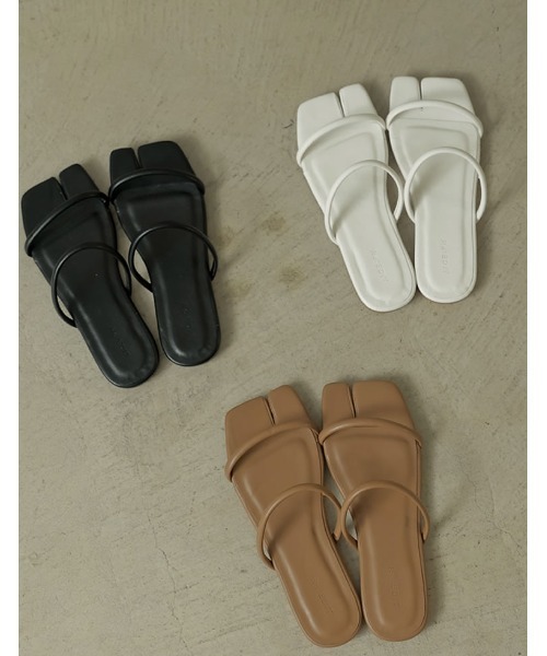 Re:EDIT（リエディ）の「足袋風フラットサンダル（サンダル・レディース・ホワイト/モカ/ブラック・X-LARGE/LARGE/MEDIUM/SMALL）」の8枚目の写真