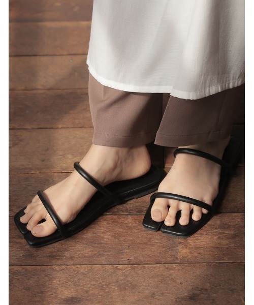 Re:EDIT（リエディ）の「足袋風フラットサンダル（サンダル・レディース・ホワイト/モカ/ブラック・X-LARGE/LARGE/MEDIUM/SMALL）」の19枚目の写真