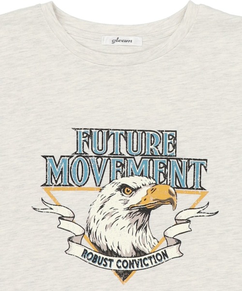 SPINNS（スピンズ）の「【ゆったりシルエット】古着風EAGLEデザイン 半袖Tシャツ（Tシャツ/カットソー・レディース・ベージュ/オートミール/スミクロ・ONESIZE）」の10枚目の写真