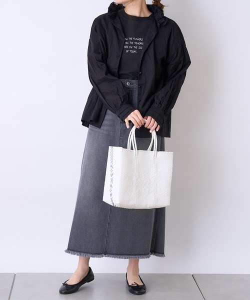 PUAL CE CIN（ピュアルセシン）の「メルカドバッグ（トートバッグ・レディース・ブラック/ホワイト・FREE）」の12枚目の写真