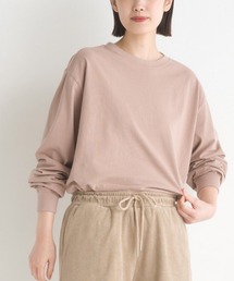 ユニセックス 製品洗い 無地長袖Tシャツ