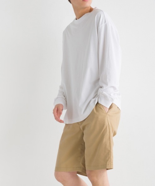 OMNES(オムネス)の「ユニセックス 製品洗い 無地長袖Tシャツ(Tシャツ/カットソー・メンズ・ブラウン/ホワイト/グレー/ピンク/ベージュ/カーキ/ブラック・MEDIUM/LARGE/XXX-LARGE/X-LARGE/SMALL/XX-LARGE)」の11枚目の写真