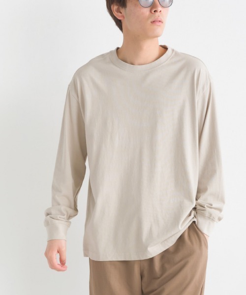 OMNES(オムネス)の「ユニセックス 製品洗い 無地長袖Tシャツ(Tシャツ/カットソー・メンズ・ブラウン/ホワイト/グレー/ピンク/ベージュ/カーキ/ブラック・MEDIUM/LARGE/XXX-LARGE/X-LARGE/SMALL/XX-LARGE)」の15枚目の写真