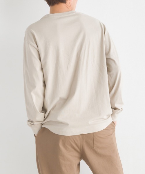 OMNES(オムネス)の「ユニセックス 製品洗い 無地長袖Tシャツ(Tシャツ/カットソー・メンズ・ブラウン/ホワイト/グレー/ピンク/ベージュ/カーキ/ブラック・MEDIUM/LARGE/XXX-LARGE/X-LARGE/SMALL/XX-LARGE)」の17枚目の写真