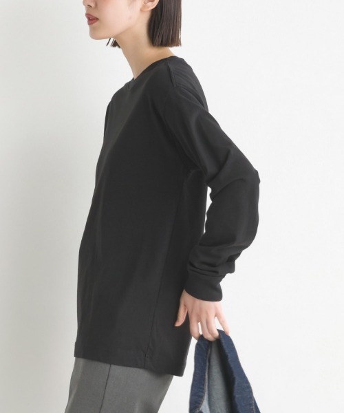 OMNES(オムネス)の「ユニセックス 製品洗い 無地長袖Tシャツ(Tシャツ/カットソー・メンズ・ブラウン/ホワイト/グレー/ピンク/ベージュ/カーキ/ブラック・MEDIUM/LARGE/XXX-LARGE/X-LARGE/SMALL/XX-LARGE)」の21枚目の写真