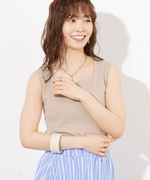 前後2wayリブニットタンク